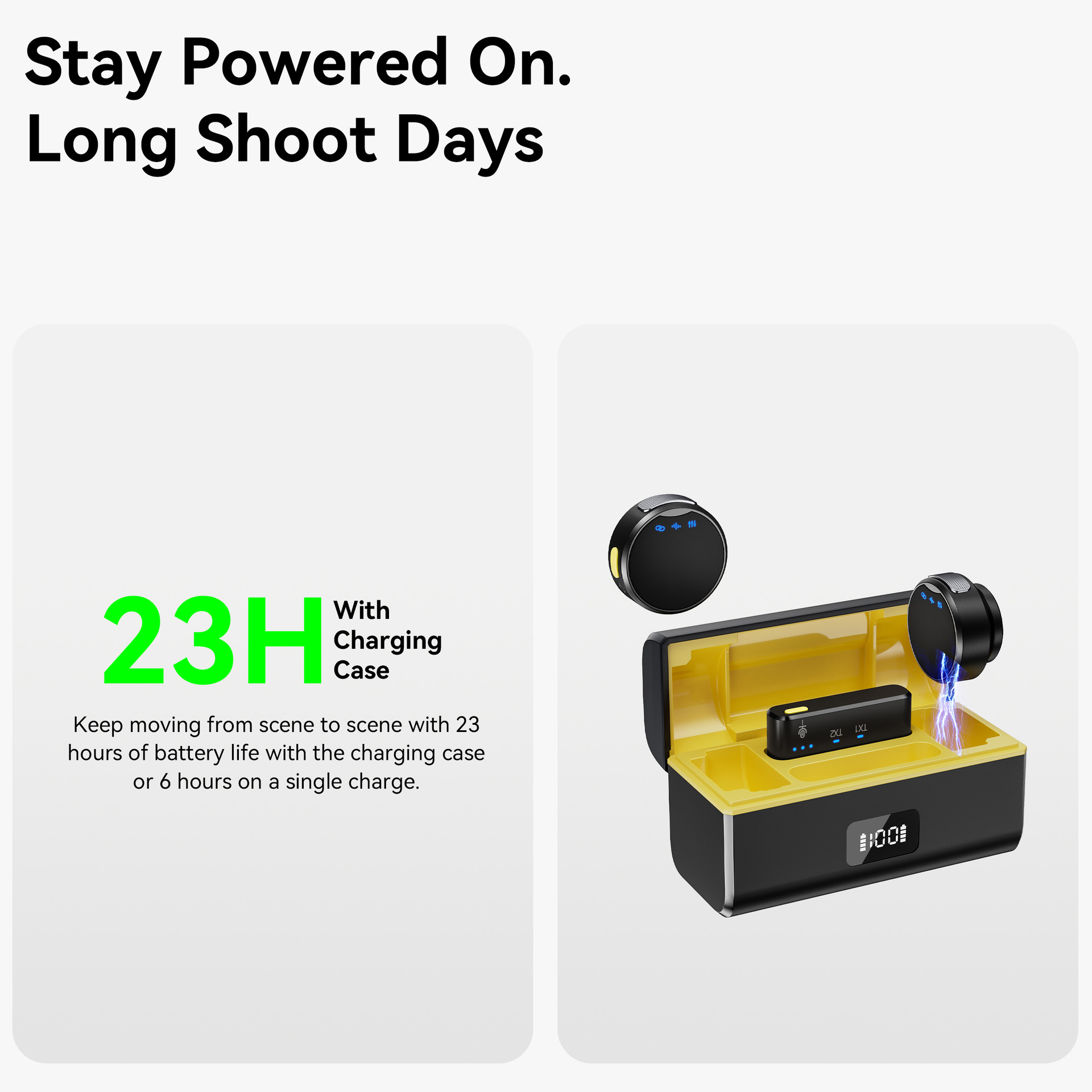 Microfono Lavalier Wireless con scatola di ricarica riduzione del rumore magnetico microfono professionale con risvolto per la registrazione in Studio dal vivo