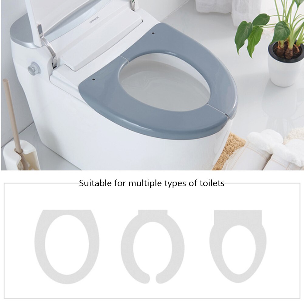 Foldable Plastic Toilet Seat Cover Mats Waterproof Portable Travel Toilet Case Home Bathroom Closestool Protector WC Cover