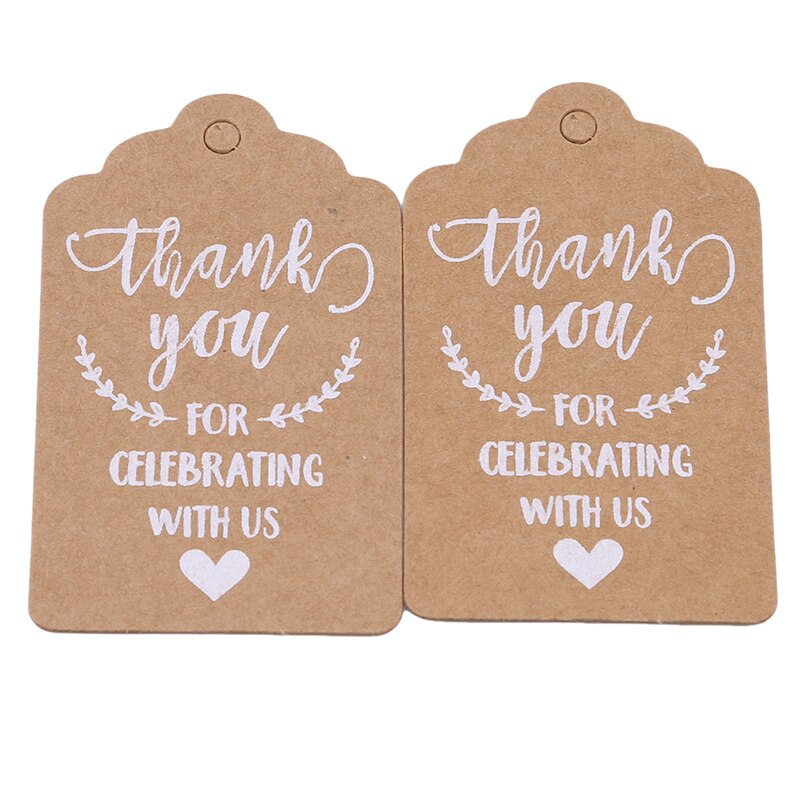 50 stks/pak Trouwkaarten Kraftpapier Card Bruiloft Aankondiging Party Kaart Liefde Dank U Kaarten Uitnodiging Tag Ambachten