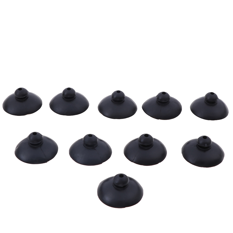 10 Uds. Negro de silicona suave ventosa Clip Sucker Holder peces acuario tanque