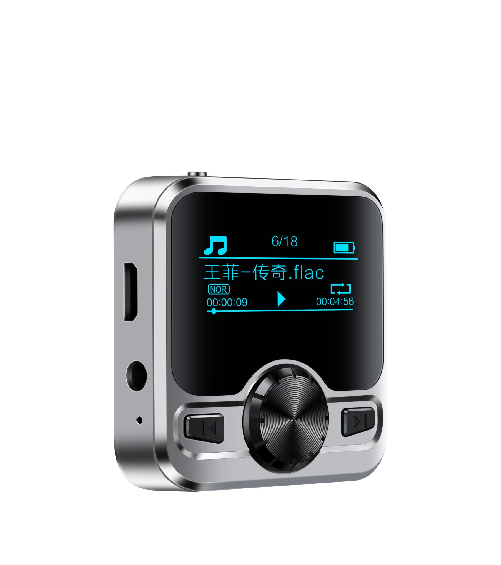 Sport MP3 Speler Draadloze Bluetooth Spaeak IPX6 Waterdicht Muziek Betaler Met Verwijderbare Terug Clip Ondersteuning E-book Opname Fm: Silver-4GB