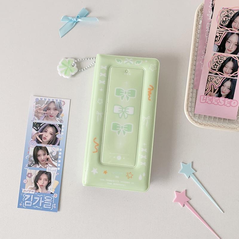 veelkleurige Photo Booth Frame Photo Booth Album voor 2x6 inch Photo Strips Album 20 pagina's 40 foto's: Donkergrijs