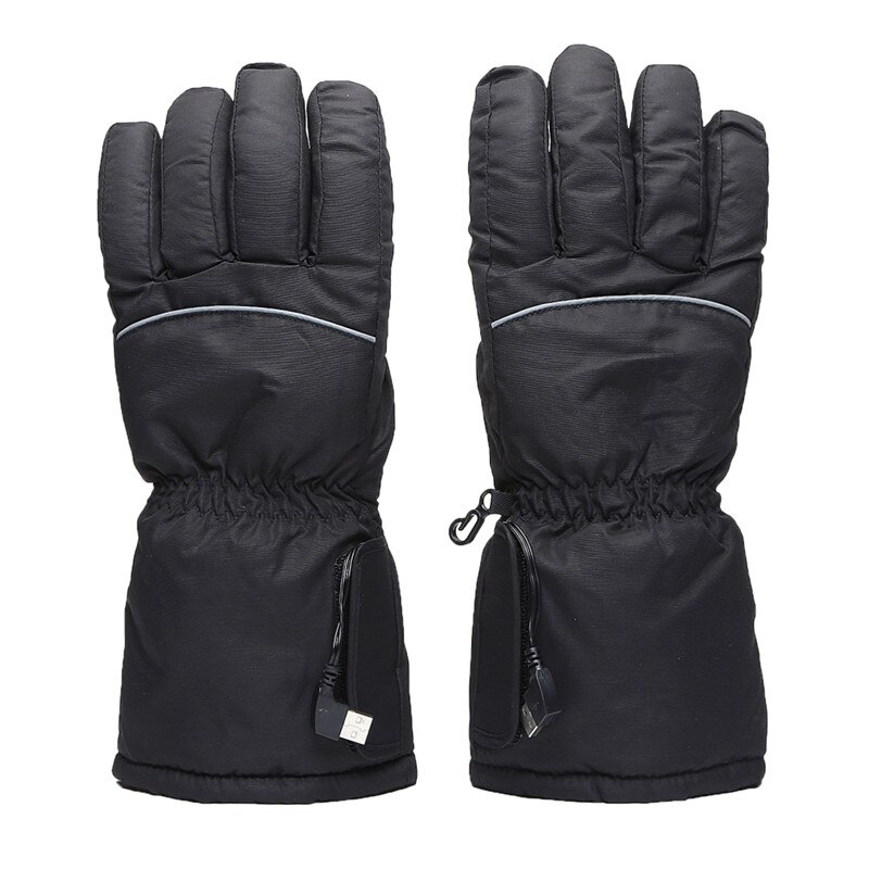 Vinger Elektrische Handschoenen USB Outdoor Verwarming Batterij Ski Handschoenen Dikke Verwarming Handschoenen Plus Fluwelen Comfort Elektrische Handschoenen