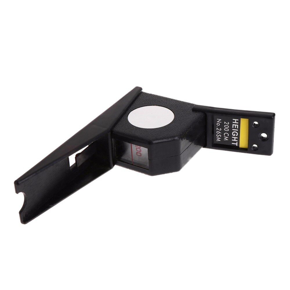 200Cm Stadiometer Black Wall Mounted Height Meter Growth Ruler Cm Metric Tape Measures Stadiometer measure adult and child