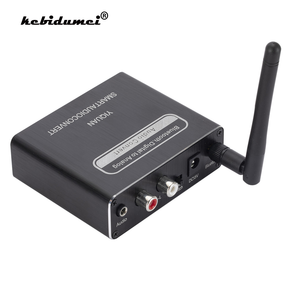 3.5mm Bluetooth Digital To Analog Audio decoder DAC Converter BT Optical Fiber Coaxial Audio Decoder RAC Audio Receiver Adapter
