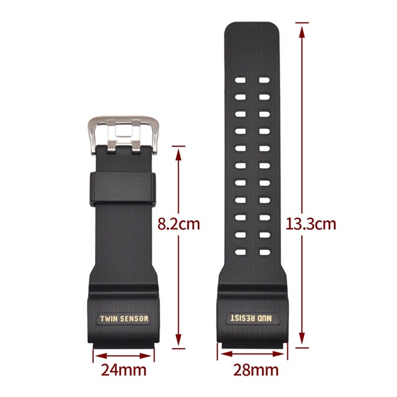 Correa de silicona para Casio G-SHOCK GG-1000 GWG-100 GSG-100 correa de reloj de resina de repuesto para hombre accesorios de pulsera deportiva resistente al agua
