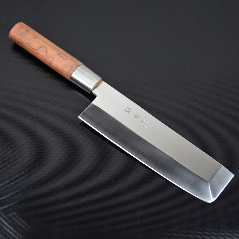 Japanese Sashimi Kinfe 5CR15 Stainless Steel Deba Sushi Chef Kitchen Knife Yanagiba Filleting Salmon Fish Head Cleaver Knives: Rose handle 180 mm