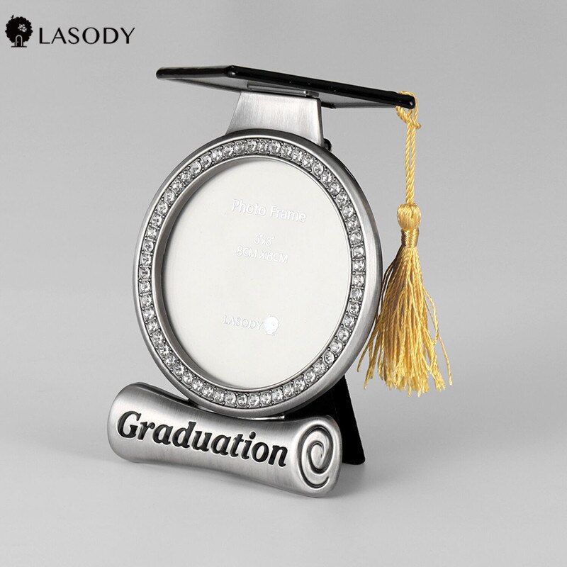 Lady Graduation Cap Picture Frame From Her Alloy Single-frame Metal Photo Frame Home Decor LASODY