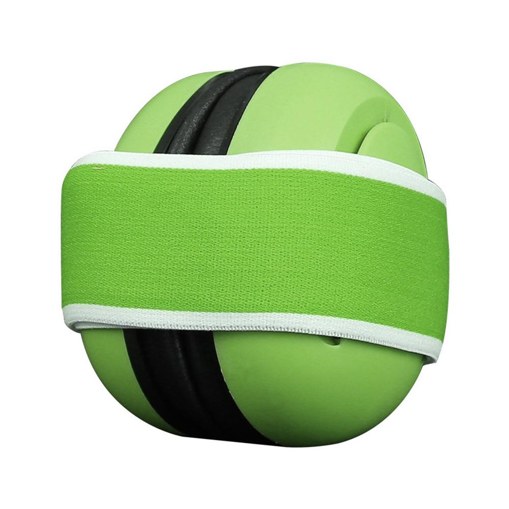 Noise Reduction Headphones for Newborn Baby Soundproof Earmuff Headset with Elastic Band Sleep Child Protection: Green