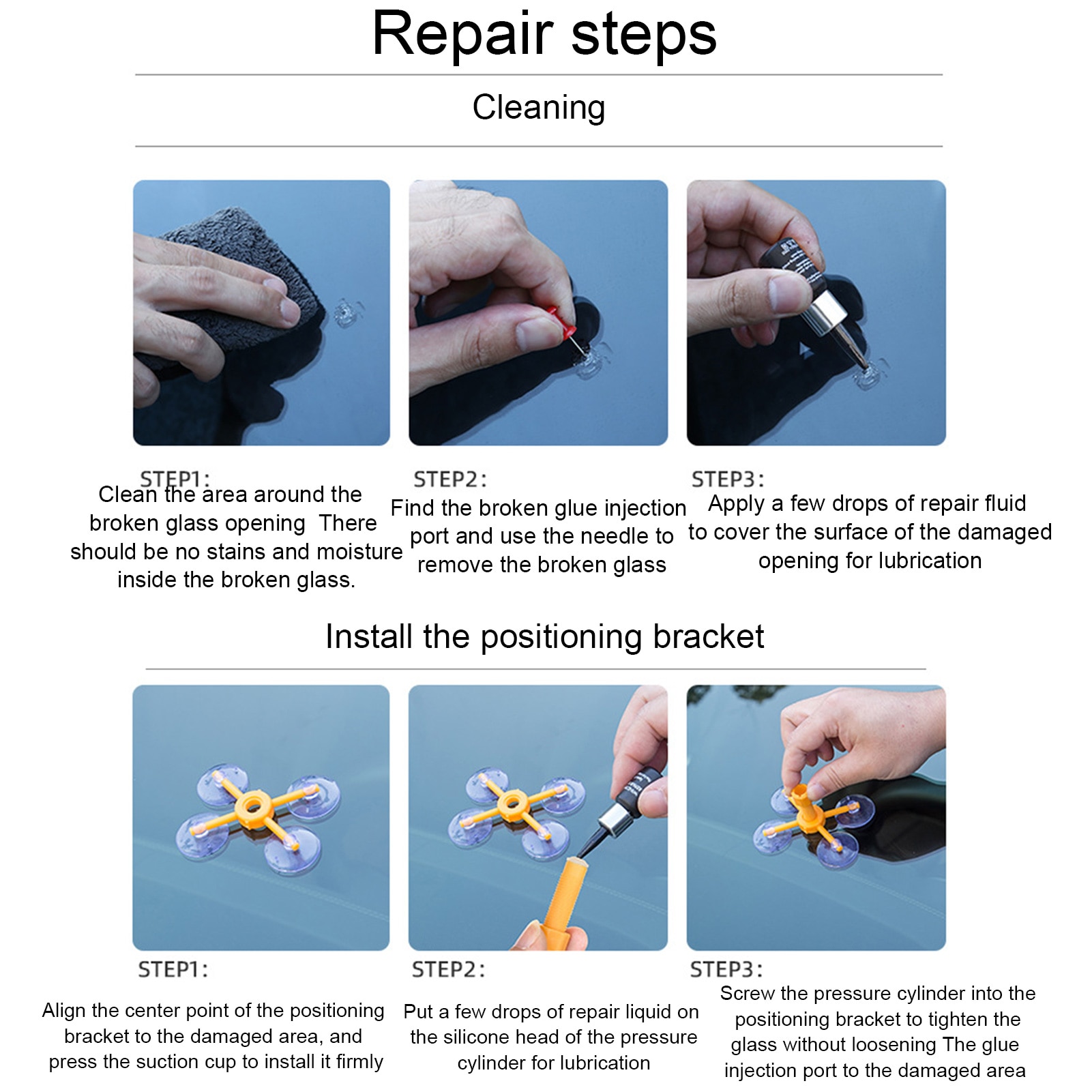 Voorruit Reparatie Kit Auto Voorruit Crack Reparatie Hars Gereedschap Auto Glas Herstellen Set Diy Auto Venster Fix Kit Hars