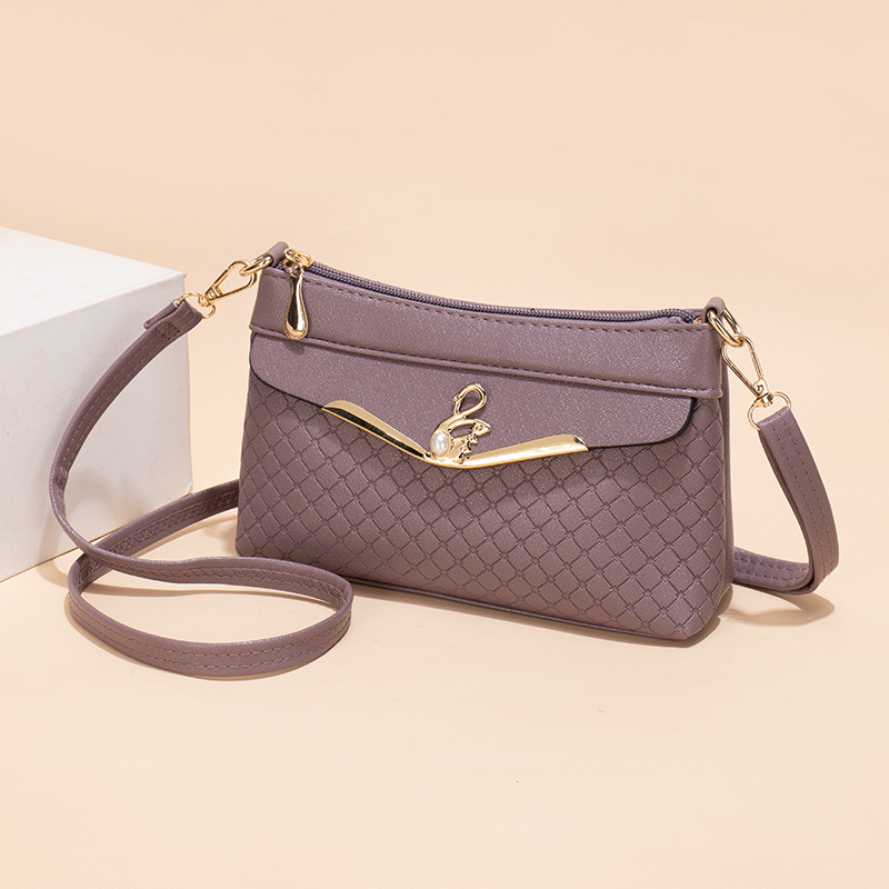 Tassen Dames Dames Tassen Mode Casual Houndstooth Crossbody Wisseltassen Kleine Vierkante Tassen: Blauw