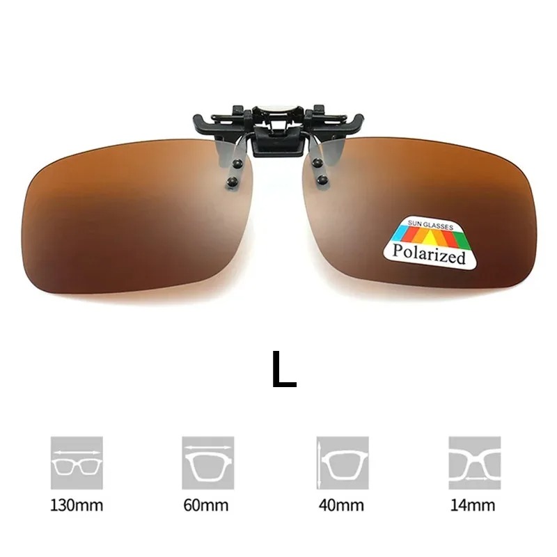 Polarized Clip Sunglasses Myopia Glasses Clip Driver Fishing Night Vision Myopia Clipon Sun Shading Eyeglasses: Orange