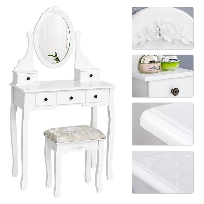 Nordic Dresser For Bedroom Dressing Table Small Apartment Modern Minimalist Single Mini Dressing Table With LightMirror HWC