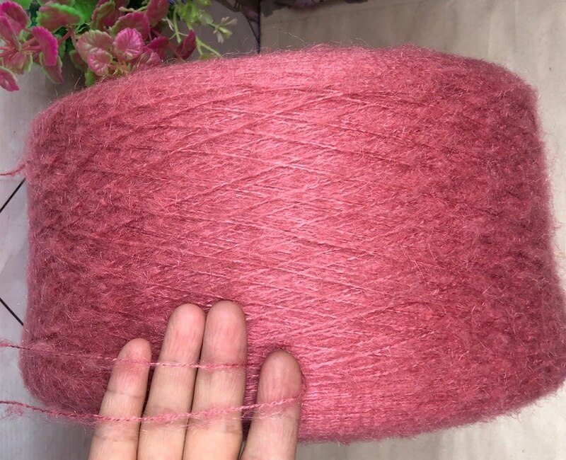 Begrænset 520g super smuk pink blød helse plys mohair garn til strikning baby økologisk akryl vævet hækletråd  x5177