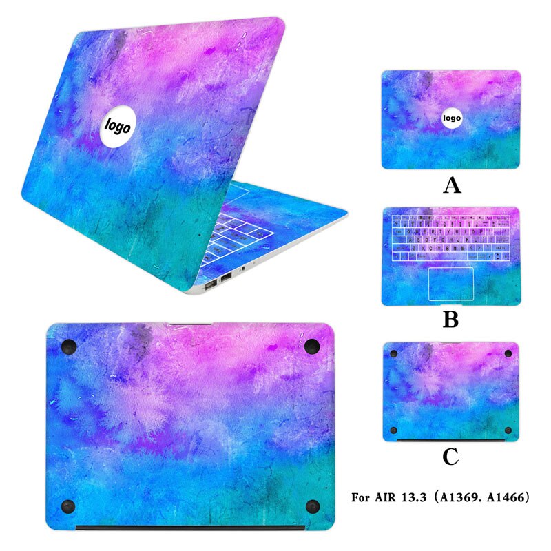 Autocollant complet pour ordinateur portable pour Apple Macbook Air 13.3 pouces MAC vinyle ordinateur portable peau ordinateur décalque: green