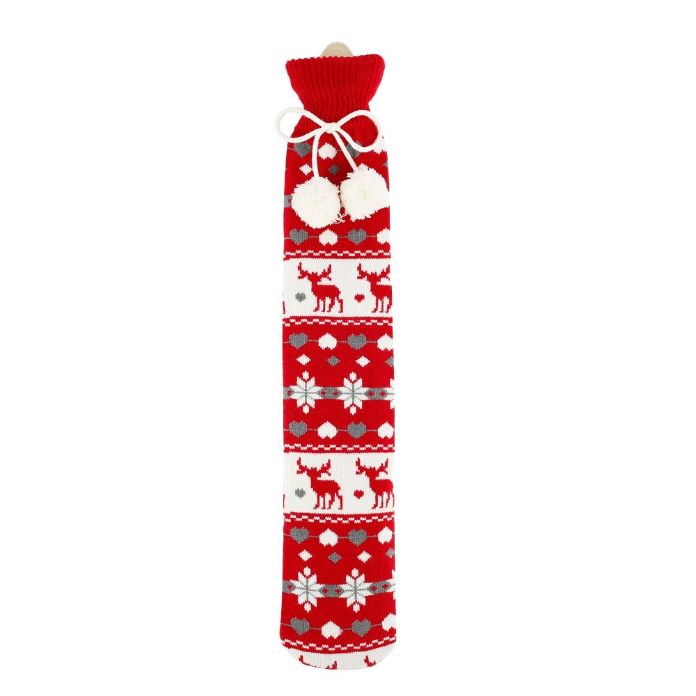 52cm/72cm ekstra lang vandpose høj kapacitet vandflaske pvc flannel aftagelig betræk jul bærbar