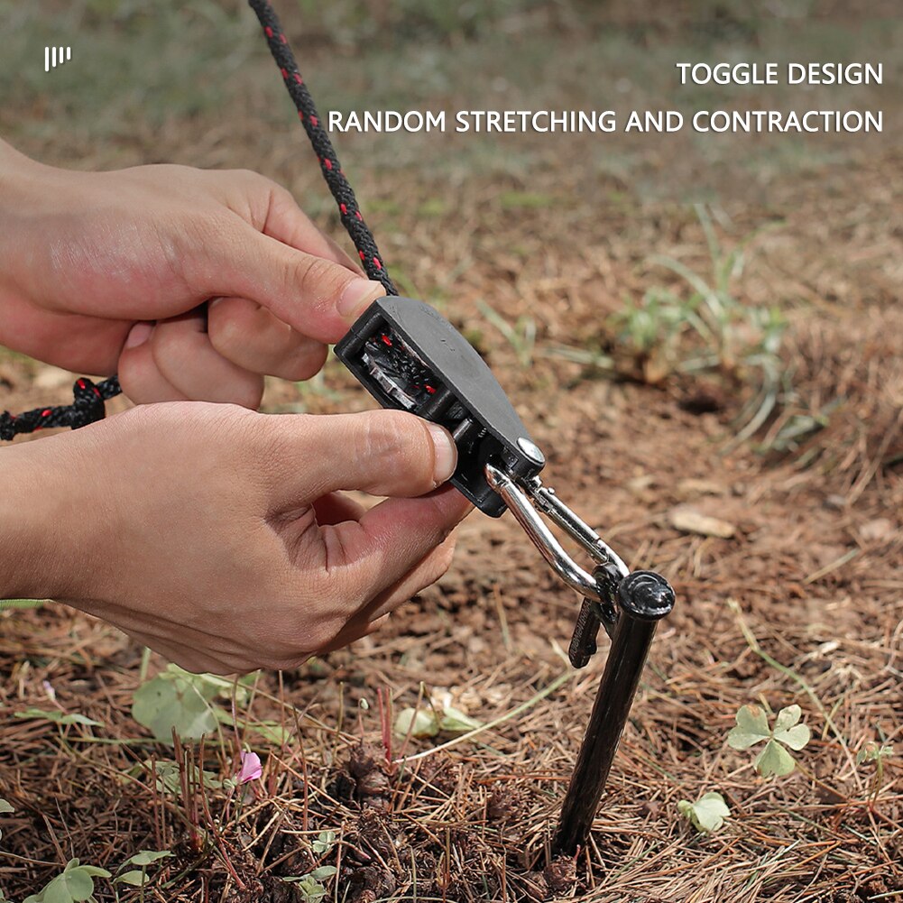 Tent Wind Touw Gesp Camping Tent Luifel Touw Katrol Ratchet Hangers Spanner Rvs Nylon Camping Tool