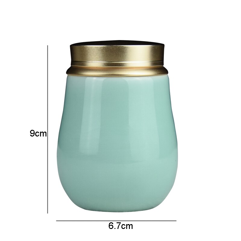Keramische Thee Blikjes Koffie Opslagtank Thee Container Thuis Theewaar Suiker Kan Gedroogd Fruit Moer Snack Snoeppot Met deksel Tank: tea cans 8