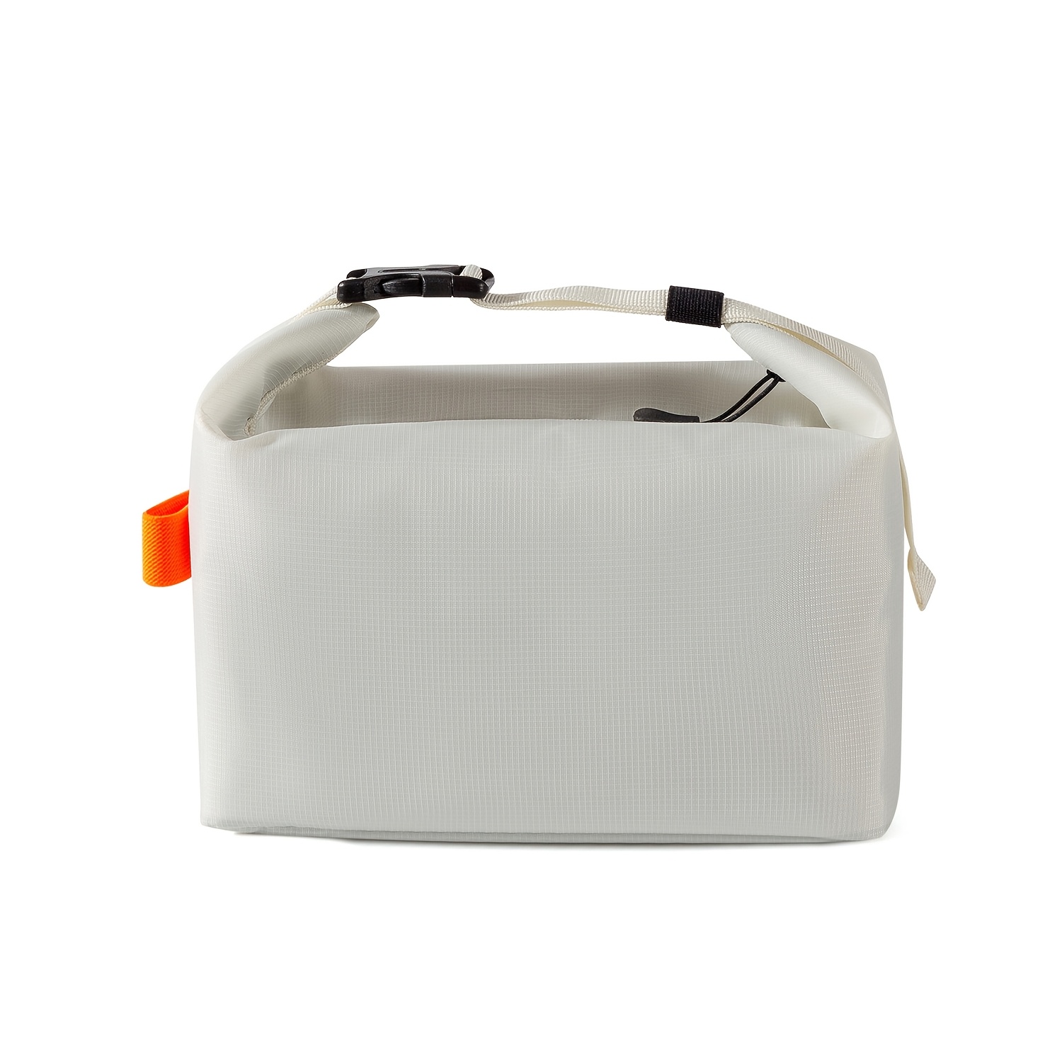 Große Tragbare Isolierte Kühltasche aus Aluminium mit Reißverschluss für Wärmeerhaltung, draussen-Camping, Reisen und Tägliche draussen-Ausstattung: WEISS