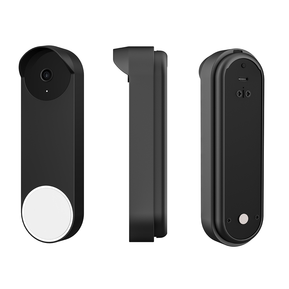 Silicone Case For Google Nest Hello Doorbell  Battery  2021 Cover Weatherproof Protective Nest Doorbell Silicone Skin Case Black