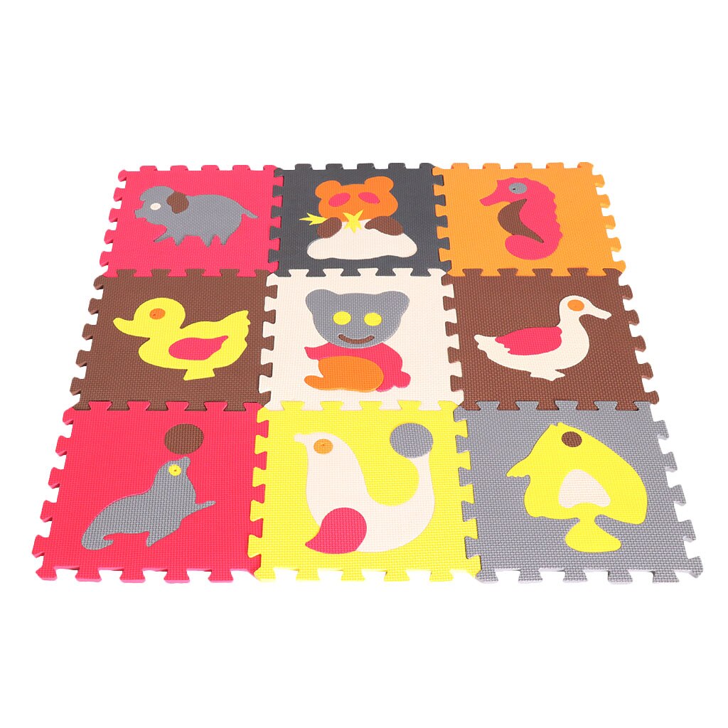 9 Tiles Eva Kids Play Flooring Foam Coloured Interlocking Activity Fun Mats Mat