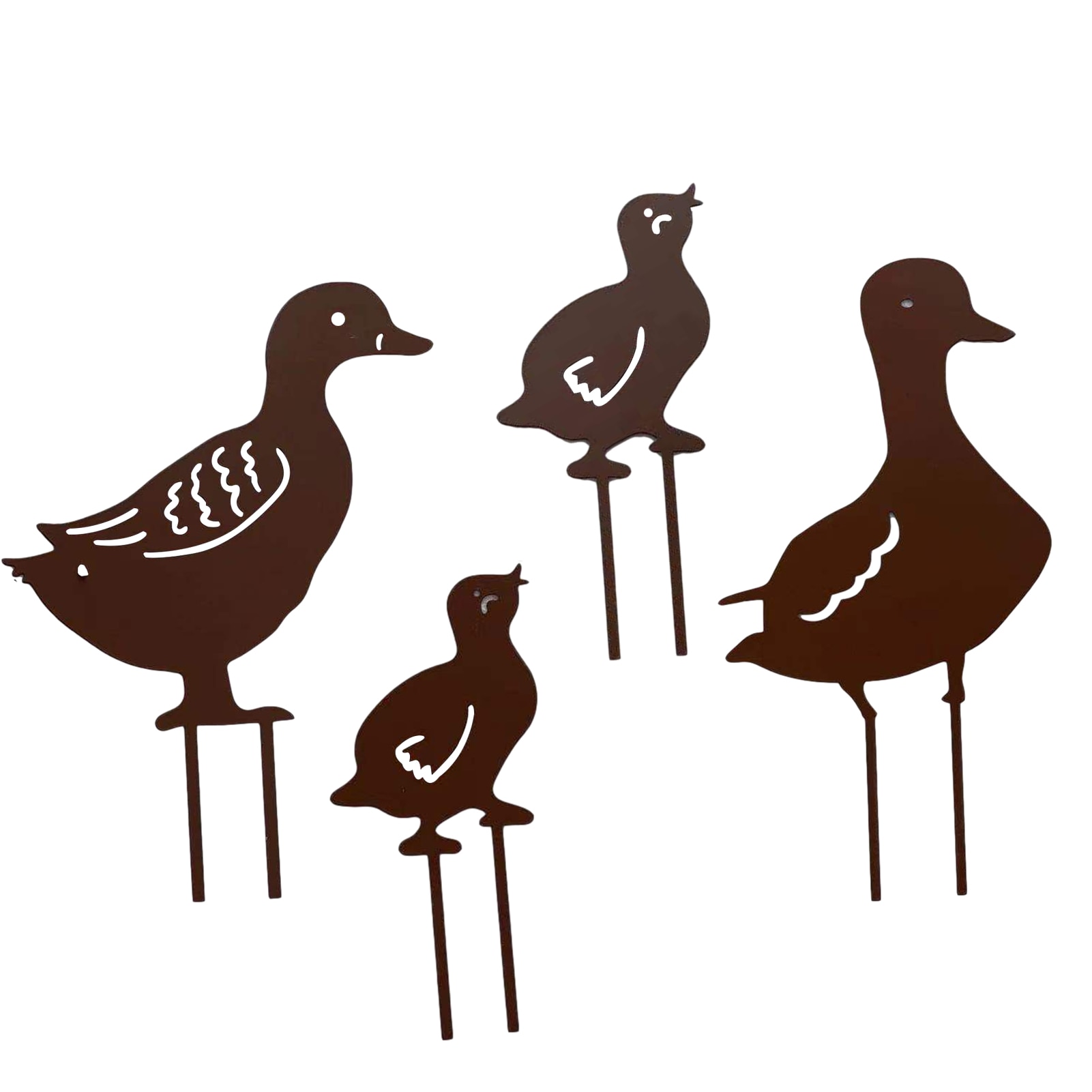 Duck Garden Decoration Outdoor Garden Statues Plastic Duck Chicken Yard Art Duck Silhouette Decor Garden Backyard Lawn Stakes