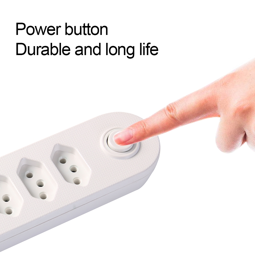 1Pcs Power Socket Brazilian Standard Plug 4 gang Electrical Sockets with 4 USB Ports Brazilian Standard Extension Power Outlet
