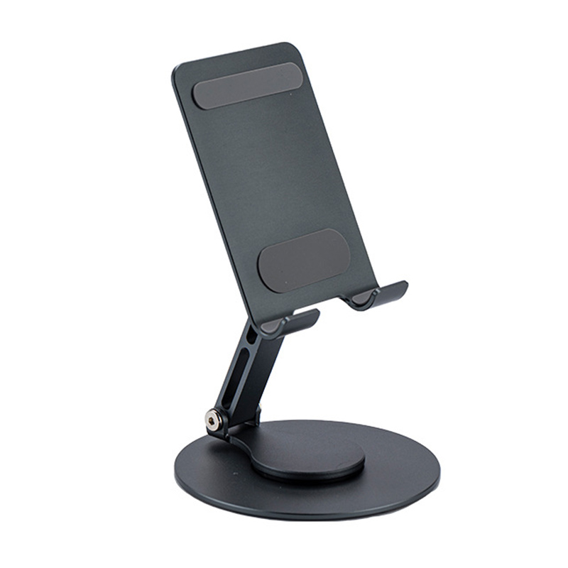 Cell Phone Stand 360° Rotation Adjustable Metal Holder Stand For iPhone iPad Xiaomi Huawei Foldable Desktop Phone Tablet Holder: GRAY