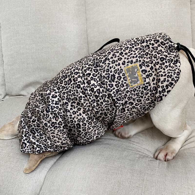Pet Dog Clothes Leopard Dog Raincoat Spring Summer Sun Protection Pets Clothing French Bulldog Dogs Coat Pug Ropa Perro