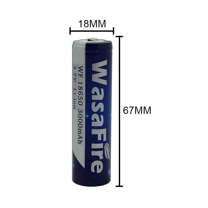 4 Stks/partij Wasafire Originele 3000 Mah 18650 Batterij Voor Led Zaklamp Mini Zaklamp 3.7V Lithium Ion Oplaadbare 18650 Batteria