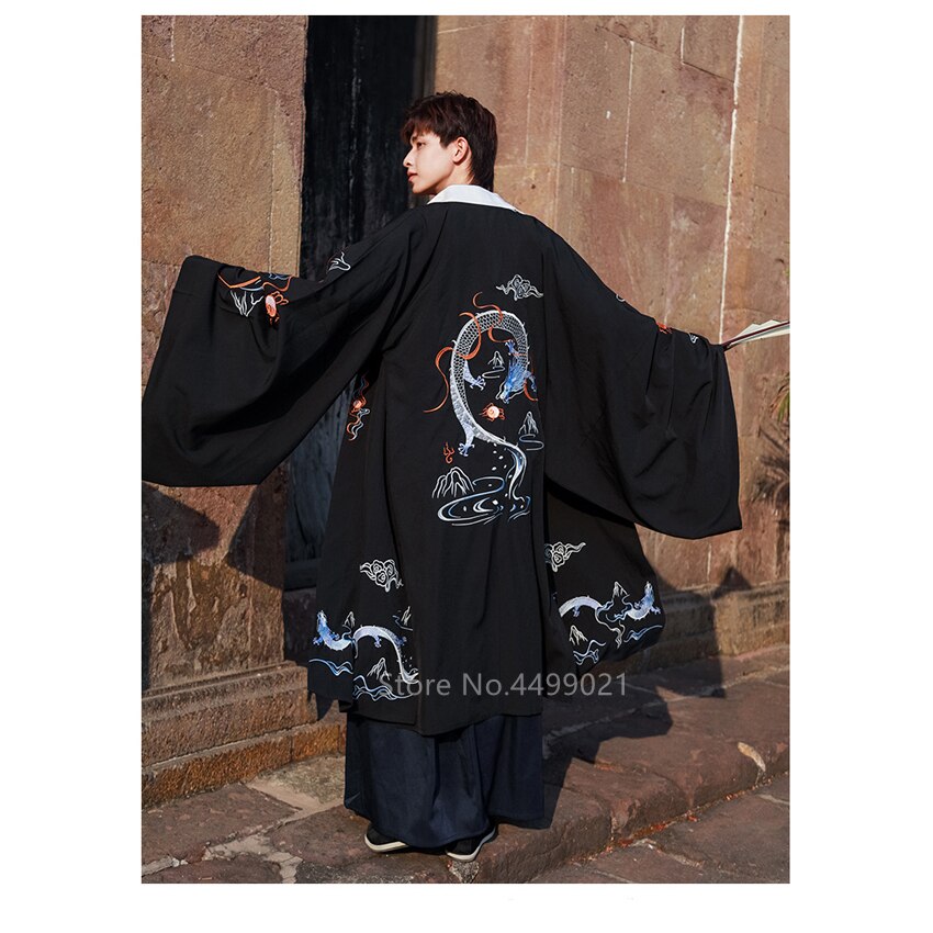 Costume Hanfu de la dynastie Tang pour hommes, longue robe traditionnelle chinoise pour la danse