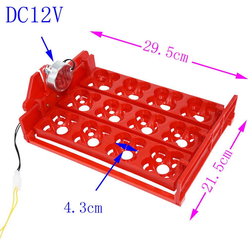 12 Eieren/48 Vogels Eieren Incubator Turn Eieren Lade 220V / 110V / 12V Motor Kip vogel Uitkomen Apparatuur Diy Incubator Accessoires: DC12v