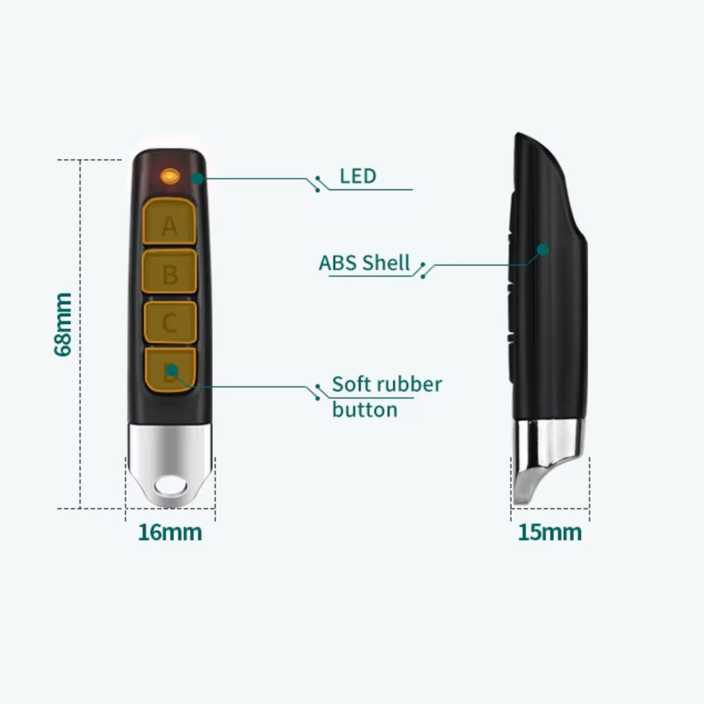 Universal 433MHz Electric Gate Remote Control Self-copying Garage command RF Wireless Duplicator Clone Code Learning code 433.92