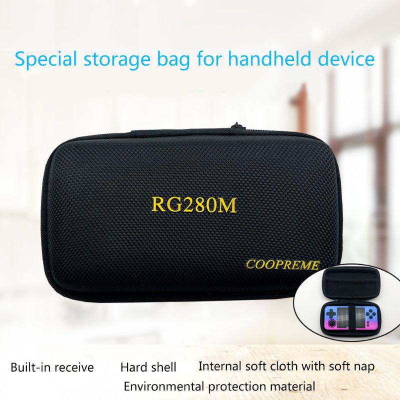 Retro Game Console Protection Bag Dust-proof Storage Carrying Case for RG280M