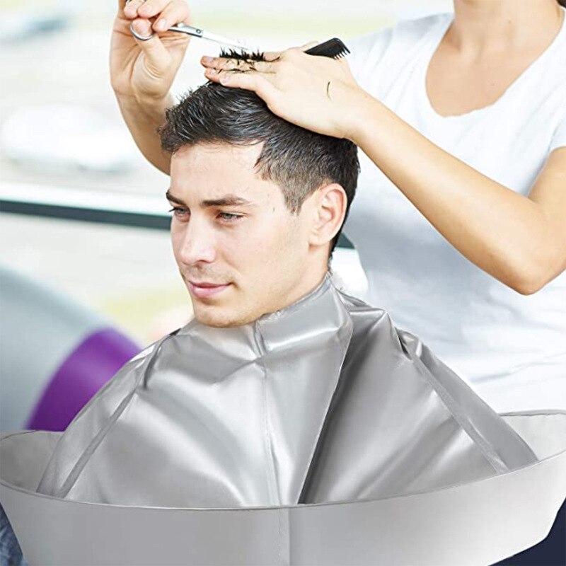 Diy hår skære kappe paraply kappe skære kappe wrap barbering forklæde hjem hår frisør kjole dække husholdning rengøring beskytte