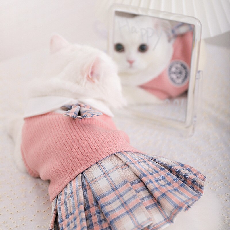 Simpatici vestiti per gatti per l'autunno inverno caldi gatti adorabili per la pelle abbigliamento per Ragdoll blu gatto gattino vestire ropa para gato