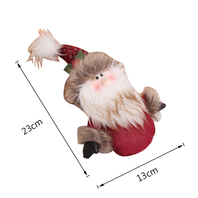 Julemanden snemand dukke juletræ hængende vedhæng ornament plys legetøjsdekoration til hjem xmas hjemmefest år 1 stk: A1