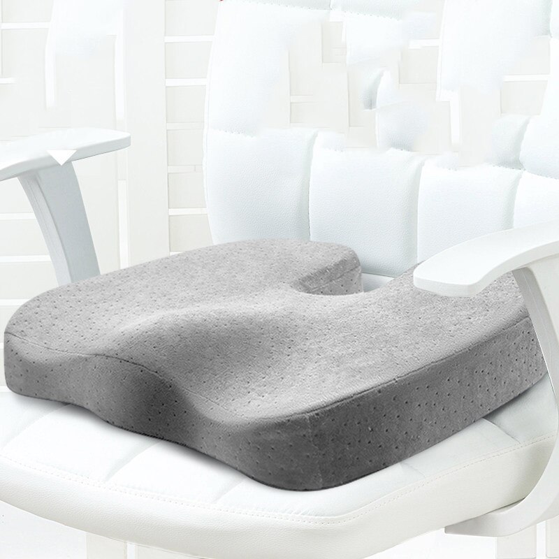 Coussin d'assise coussin de voiture coussin de siège orthopédique pour sciatique coussin d'assise coussin en mousse à mémoire de forme oreillers de voiture doux et confortables: grey
