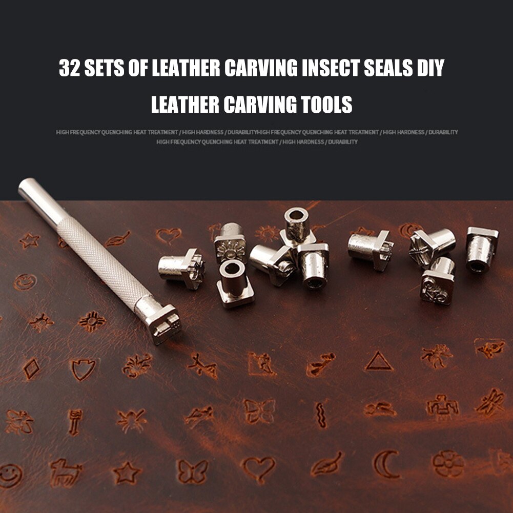 Xinjoduz Leder Prägestempel Set 3 Stück - Professionelle Stempelwerkzeuge 10cm