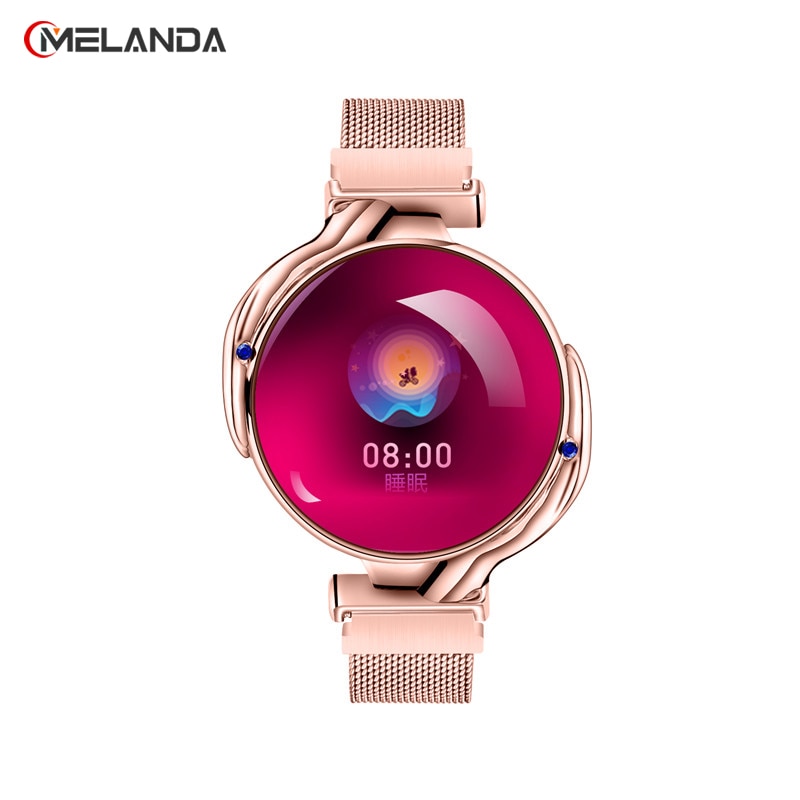 Mode Vrouwen Smart Horloge Waterdicht Hartslag Bloeddrukmeter Smartwatch Voor Dames Horloge Armband