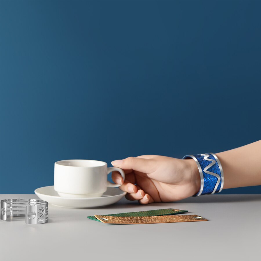 Brazalete de botón magnético intercambiable para mujer, pulsera de cuero de PU, pulseras de joyería india de Georgettes, brazaletes de amor para mujer