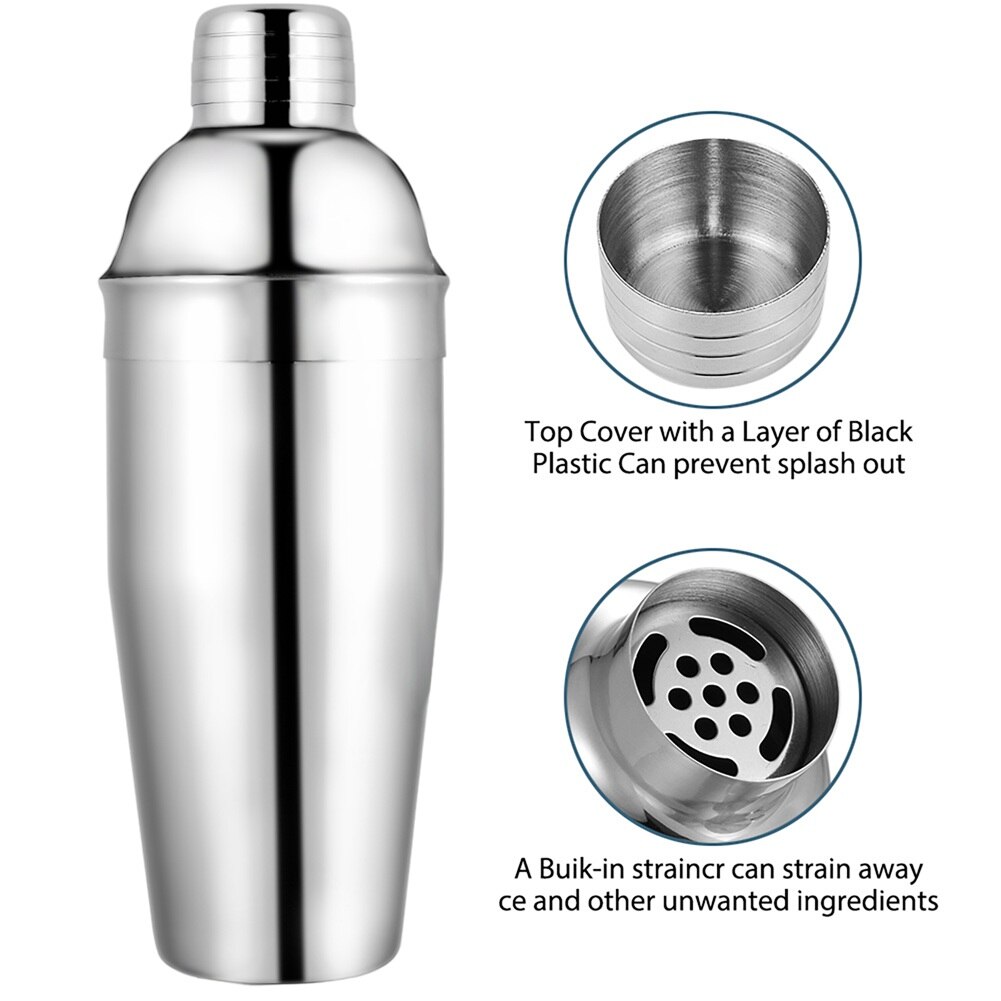 Wine Kit Stainless Steel Boston Cocktail Shaker Bar Wine Mixer Set Bartender Whisky Hand Shaker Tool Kit Bar Accessories