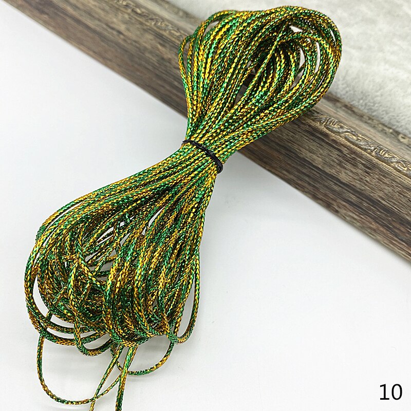 Ficelle dorée de 10 yards, ruban pour emballage de mariage et noël, corde décorative pour bricolage artisanal, fournitures de fête: 10