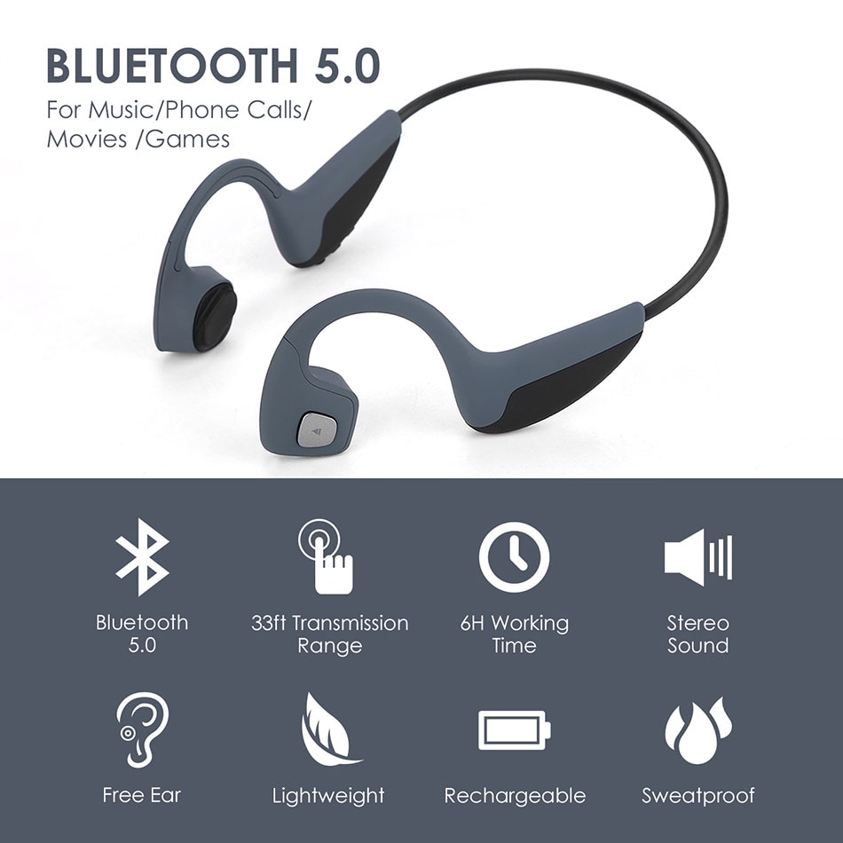 Beengeleiding Bluetooth 5.0 Headset Z10 Draadloze Oortelefoon Outdoor Sport Headset Met Microfoon Handsfree Headsets