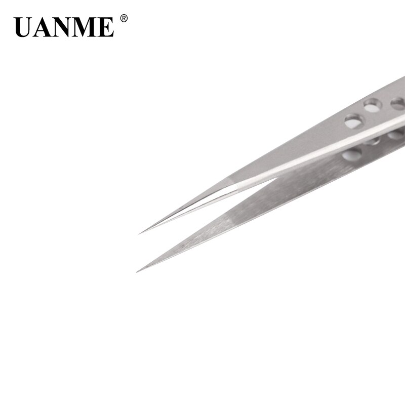 UANME-Pinzas curvas y rectas de precisión recta, de acero inoxidable, antimagnéticas, electrónicas, para herramienta de reparación de teléfonos móviles: Straight zhitou
