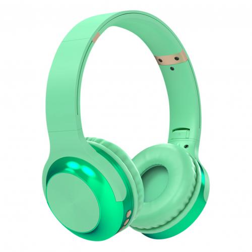 A10 Bluetooth Headphones - Over Ear Stereo Wireless Headset with Mic, Noise Cancelling, SD Card Slot: Green