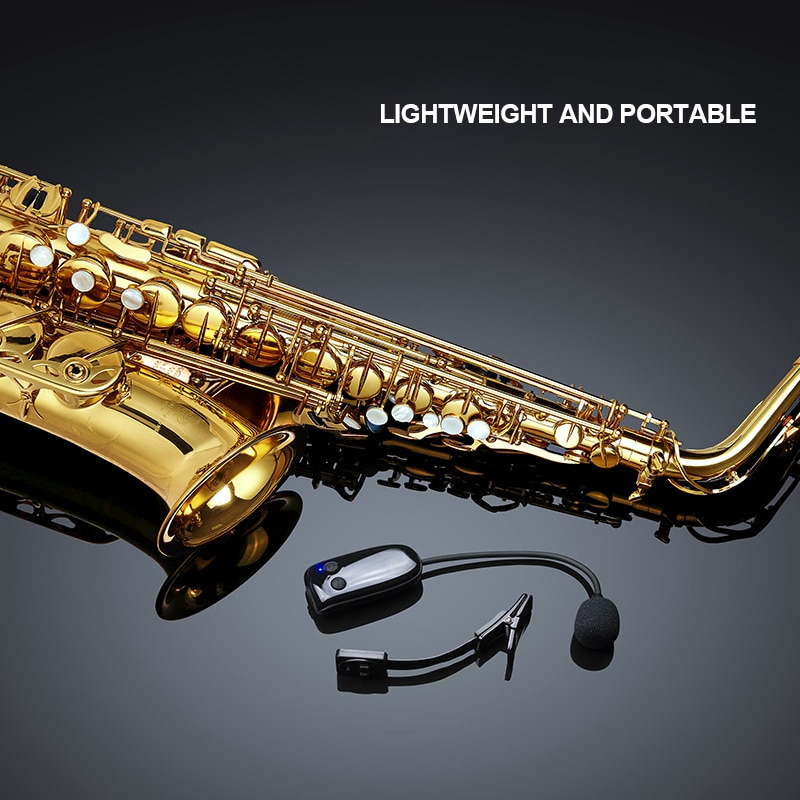 Saxophone Wireless Microphone Orchestra For Musical Instruments Megaphone Voice Amplifier Trumpet Saxe Dynamic Mic