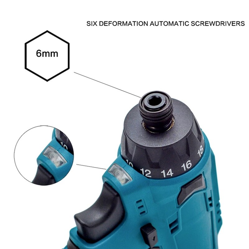 12V Lithium-Ion Battery Cordless Screwdriver Electric Drill Hole Electrical Screwdriver Hand Driver Wrench Power Tools