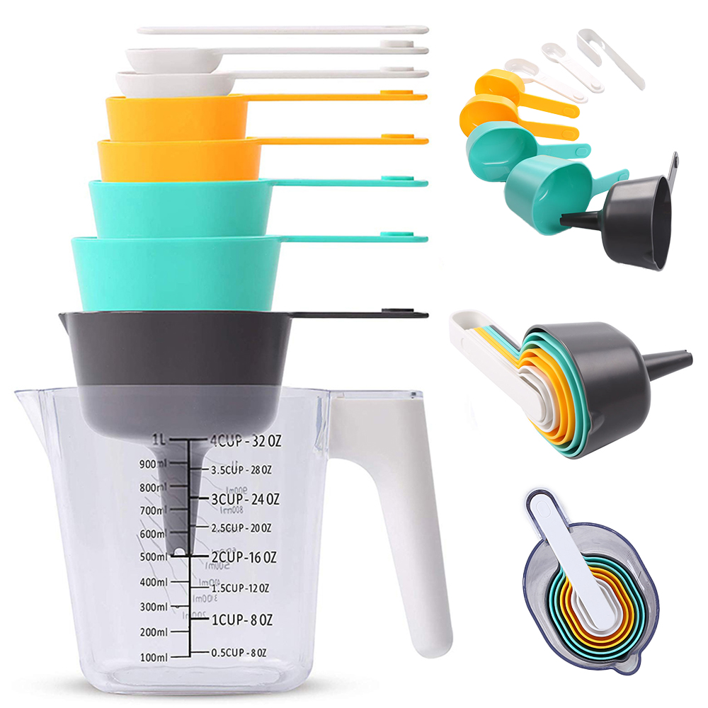 9pcs Measuring Cups And Spoons Kit Bakery Tools Set Measuring Scoop Spoon Kitchen Gadgets Baking Utensil Cooking Accessories