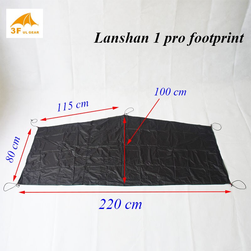 3F Ul Gear Lanshan 1/ Lanshan 1 Pro Originele Footprint Tent Mat 15d Silnylon Grondzeil